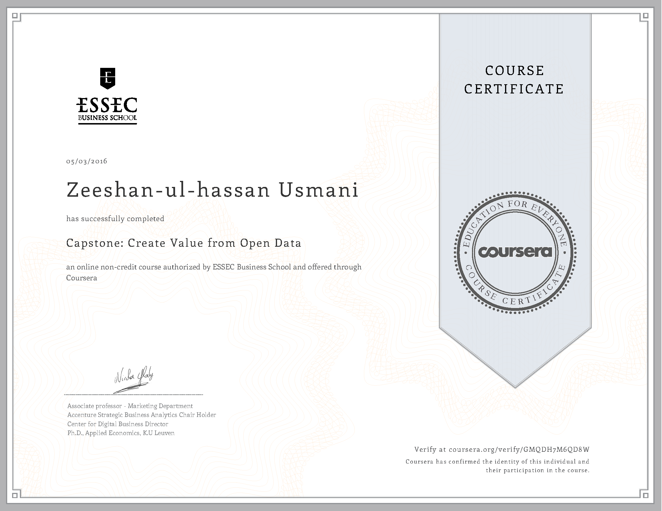 Capstone Create Value from Open Data Certificate