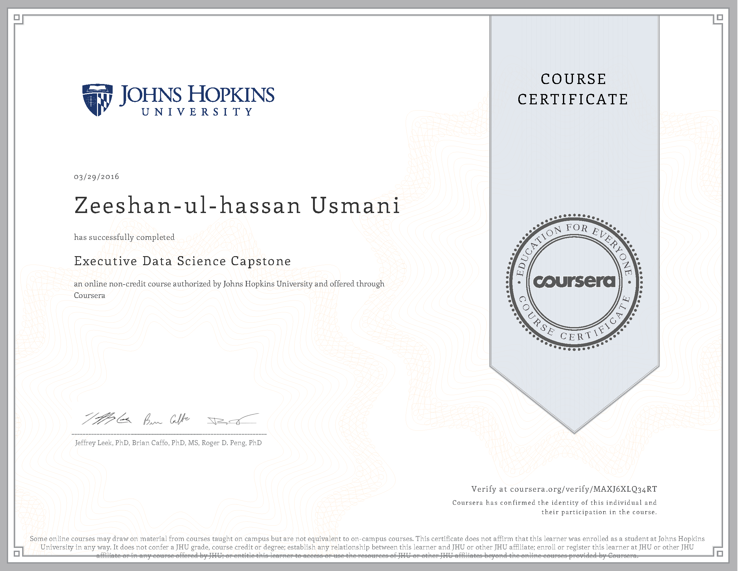 Executive Data Science Capstone Certificate